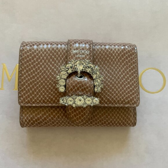 NWT jimmy choo cheri wallet lizard small wallet